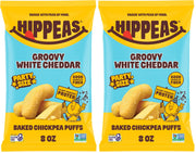 HIPPEAS Groovy White Cheddar / 8 Ounce (Pack of 2) / 1 Puffed Snacks