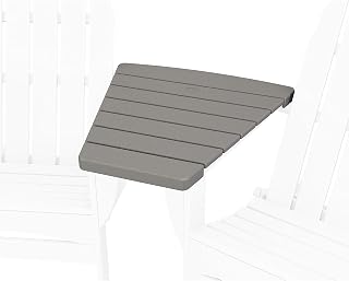 Polywood Classic Series Angled Adirondack Connecting Table in Slate Grey