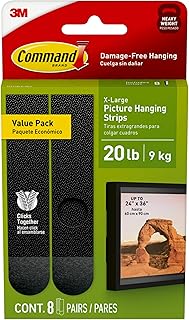 Command X-Large (20 lb) Picture Hanging Strips, 8 Pairs (16 Strips)