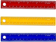 Officemate Achieva Plastic 6-Inch Ruler, Box of 24, Assorted Translucent Colors (30207)