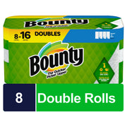 Paper Towels Double Select-A-Size White Rolls, 8 Count by Bounty – Paper, Pack of 8