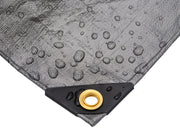 Heavy Duty Silver Tarp 6 OZ. by HARPSTER TARPS – 12'x12', High Density Polyethylene (HDPE), Silver, Model S12x12