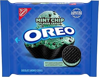 Oreo Mint Chip Chocolate Sandwich Cookies, Limited Edition, 10.68 oz