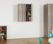 3-Level Wall Cabinet by Tot Mate – 3/4" Thick Industrial Grade Wood Composite Core With Laminate Surfacing, Shadow Elm Gray, Model TM2317