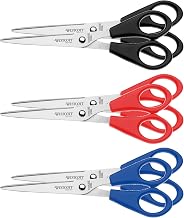 Westcott E-31031 00 I Scissors-Set Office with Plastic Handle, 15 cm, 18 pcs, Black/Blue/Red