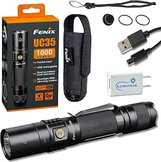 Fenix UC35 V2.0 Tactical Handheld LED Flashlight 1000 Lumens with USB Wall Plug