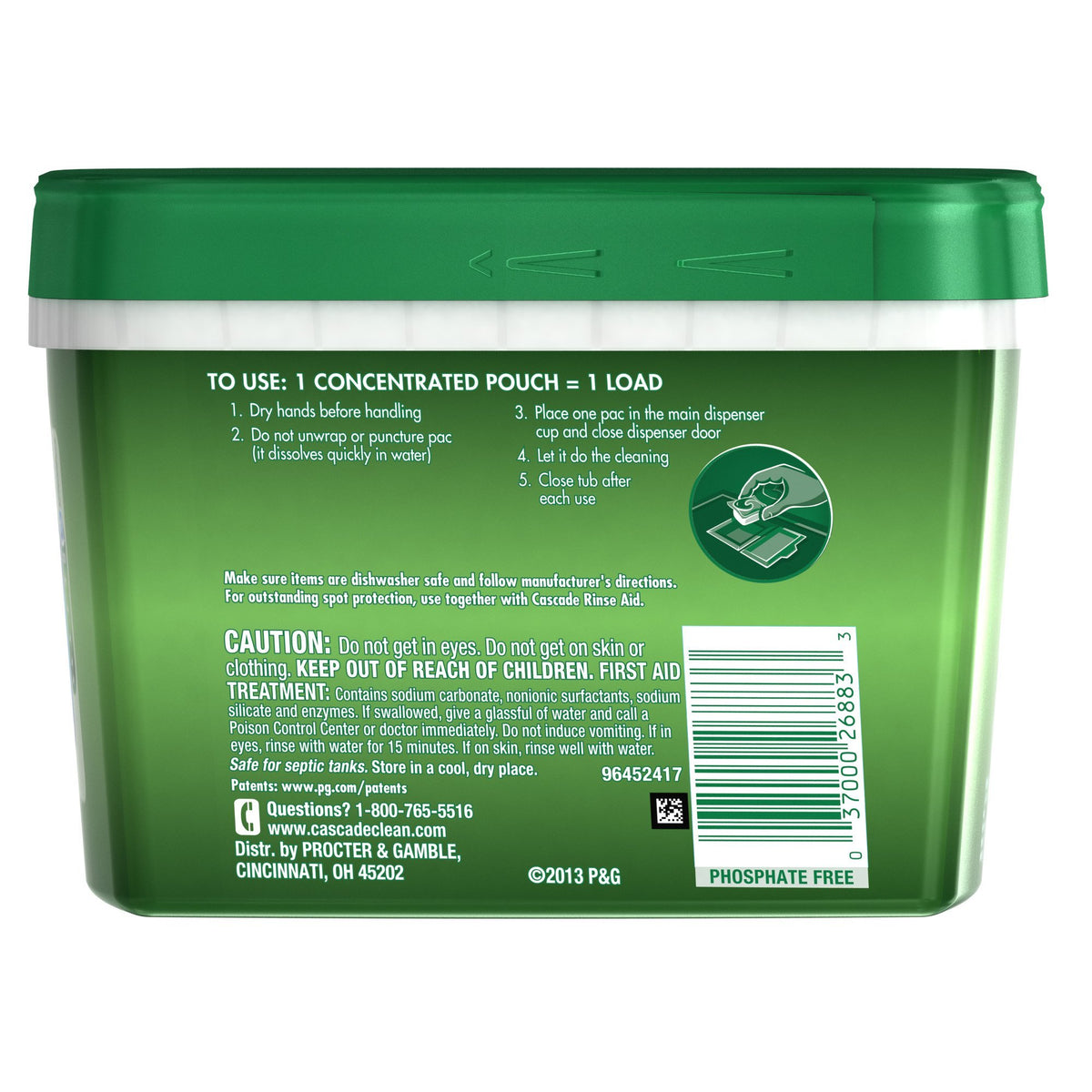Complete ActionPacs Dishwasher Detergent Fresh Scent 46 Count by Cascade – Commercial Grade