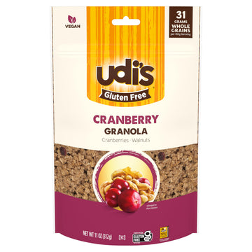 Gluten Free Cranberry Granola by Udi's – 11 Ounce (Pack of 1), granola-breakfast-cereals, Model 0698997806165