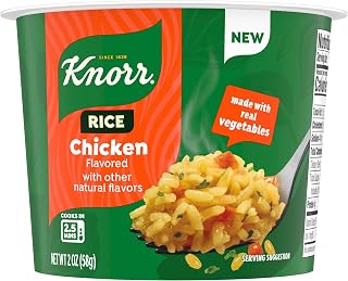 Knorr Cup Chicken Rice Microwave in Minutes, Real Cheese, Quick Meal, 1PK