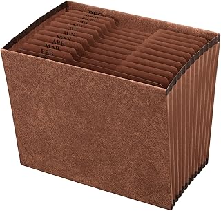 Pendaflex R-17M-OX Redrope Expanding File, Open Top, Jan.-Dec. Index, 12 x 10