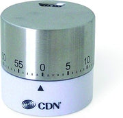 CDN Round Mechanical Timer, White