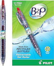 PILOT B2P - Bottle to Pen Ballpoint Pens, 12-Count, Red Ink, 1.0mm, 1-Pack