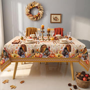 Pahhjsa Thanksgiving Tablecloth, 60 x 120 Inch Rectangle, Thanksgiving Harvest
