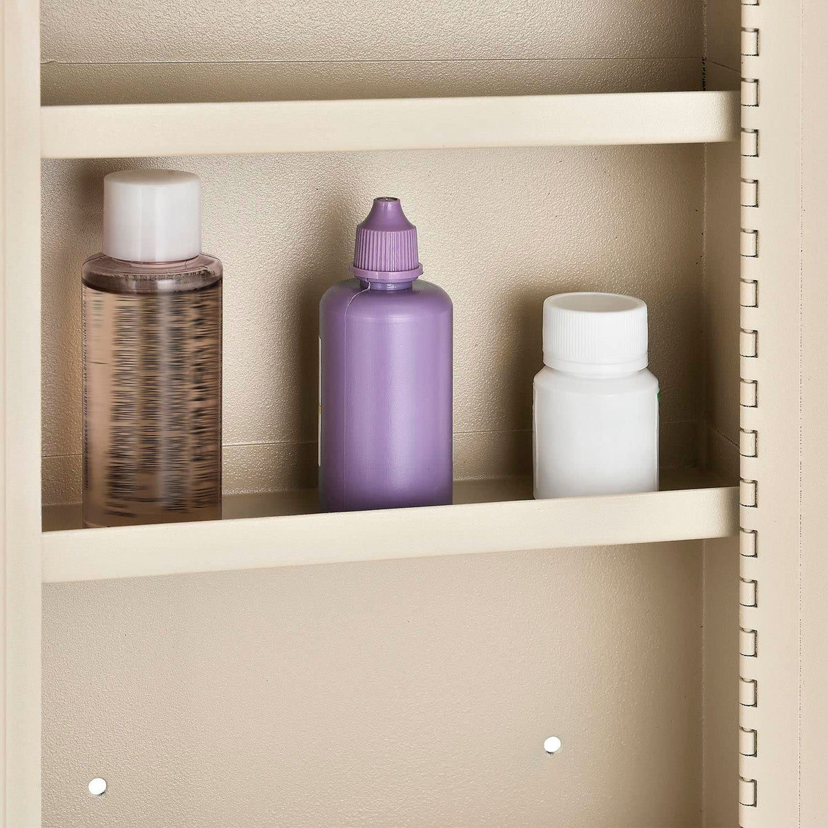 Medical Security Cabinet by Global Industrial – 2.63"L x 8"W x 12.13"H, Alloy Steel, Beige, Model 670149