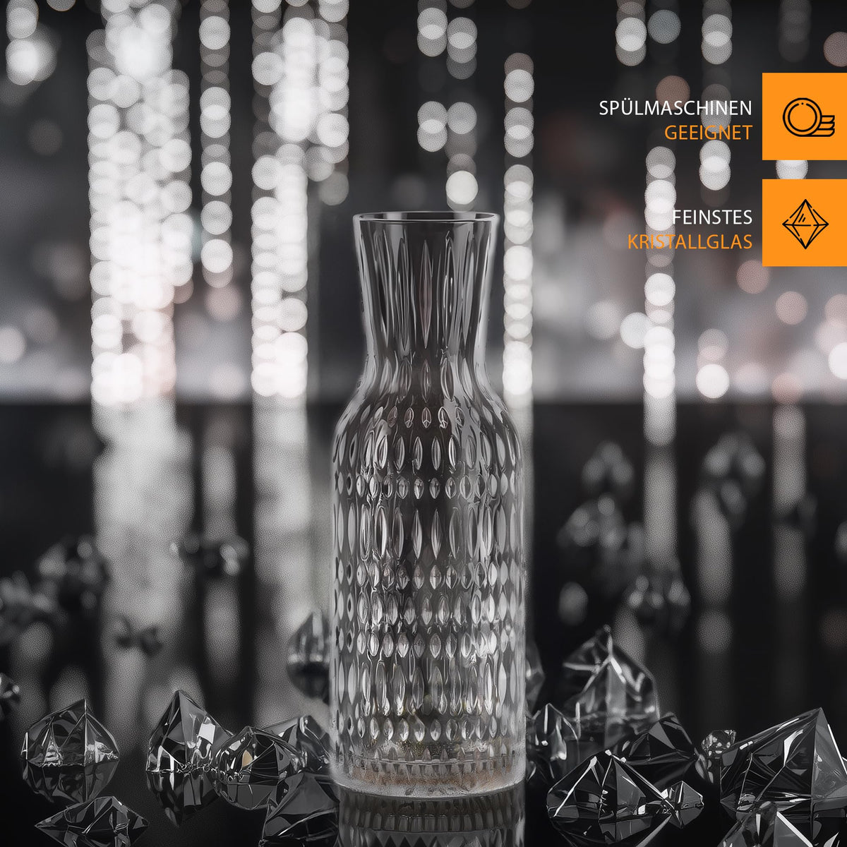 Ethno Carafe by Nachtmann – 33.8 Ounces, 1 liters, Crystal glass, Transparent, Model 105396