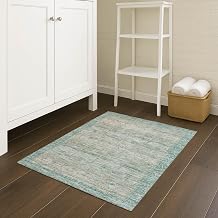 Addison Rugs Chantille ACN2724 Teal 1'8" x 2'6" Indoor/Outdoor, Machine Washable, Easy Clean, Non Shedding, Bedroom, Living Room, Dining Room, Kitchen, Patio Rug