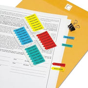Redi-Tag 72020 Mini Arrow Page Flags "Sign Here" Blue/Mint/Red/Yellow 126 Flags/Pack