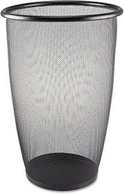 Safco SAF9718BL, Round Mesh Wastebaskets, 1, Black