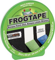 FrogTape CF 120 Crepe Paper Multi Surface Painters Masking Tape, 24mm x 55m, Green (127624)