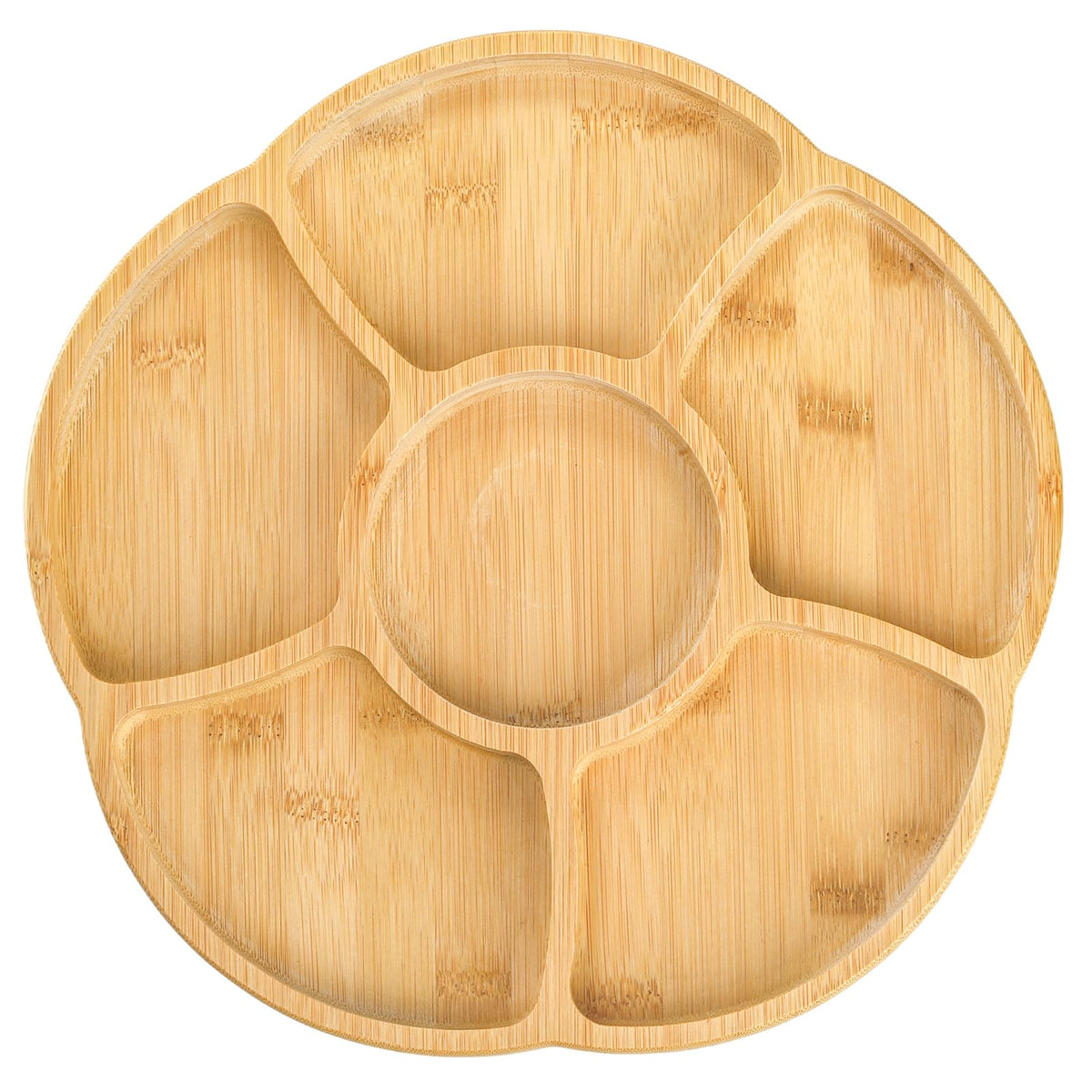 Cididu Lazy Susan Serving Tray, Bamboo, 12 Inch, Natural