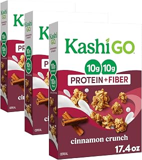 Kashi GO Cinnamon Crunch Protein Cereal 17.4oz (Pack of 3)