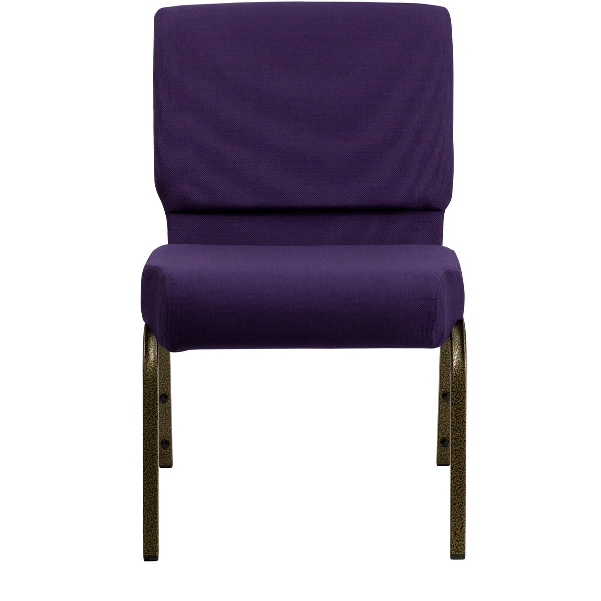 4 Pack HERCULES Series 21''W Stacking Church Chair in Royal Purple Fabric - Gold Vein Frame by Flash Furniture – Set of 4, Fabric, Metal, Model 4-FD-CH0221-4-GV-ROY-GG