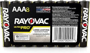 Rayovac Batteries ALAAA8PK Alkaline Batteries, Size AAA (Pack of 8)