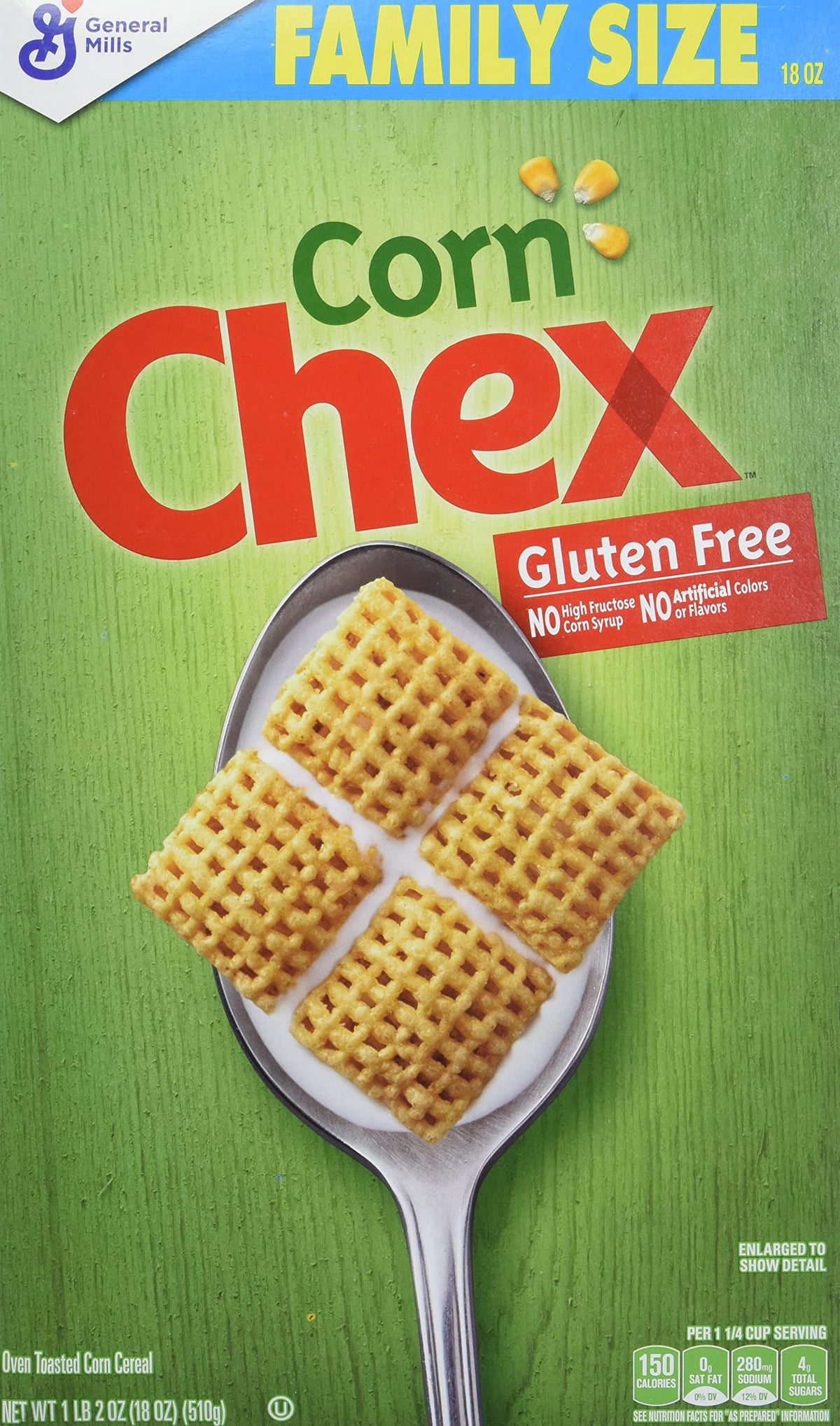CornBreakfast Cereal by Chex – 18 Ounce (Pack of 8), Pack of 8, Model S-PL-8964