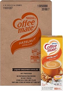 Coffee Mate 35180CT Hazelnut Creamer, .375 oz., 200 Creamers/Carton