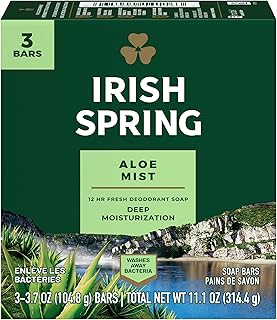 Irish Spring Aloe Deodorant Soap Bar, 3 Ea, 3count