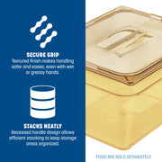 Carlisle FoodService Products Half Size 1 pack / Amber / Modern Lids