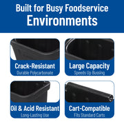 Carlisle FoodService by Carlisle FoodService Products – 2270.283 ounces, Polycarbonate (PC), Black, Model CC11SH03