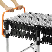 18" W Portable Flexible & Expandable Conveyor by Global Industrial – 86"L x 18"W x 10"H, Alloy Steel, Model 168112