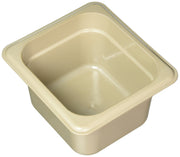 64HP150 Amber 1/6 Size High Heat 4" H-Pan by Cambro – 4.0 inches, Polycarbonate, Amber, Model AHT31062