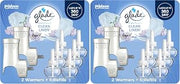 Glade PlugIns Air Freshener Starter Kit,Scented and Essential Oils for Home and Bathroom,Clean Linen,4.02 Fl Oz,2 Warmers-and 6 Refills,(Pack of 2)