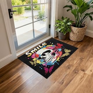 JUNZAN Soft Faux Lambskin Plush Non Slip Rubber Back Floor Rug One Size
