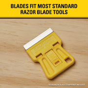 1-1/2 in. Glass Scraper Blades by STANLEY – 1 Count (Pack of 1), Metal, Black, Yellow, Model 28-510