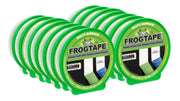 Multi-Surface Painters Tape with PAINTBLOCK by FrogTape – 14 Rolls, 0.94" x 60 Yds, Latex, Green, Pack of 14, Model 242833