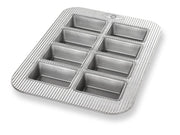 Bakeware Nonstick Mini Loaf Pan by USA Pan – 15-3/4 by 11, 2.25 inches, Steel, Aluminized Steel, Model 1225MF-6