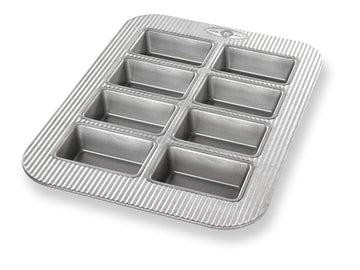 Bakeware Nonstick Mini Loaf Pan by USA Pan – 15-3/4 by 11, 2.25 inches, Steel, Aluminized Steel, Model 1225MF-6