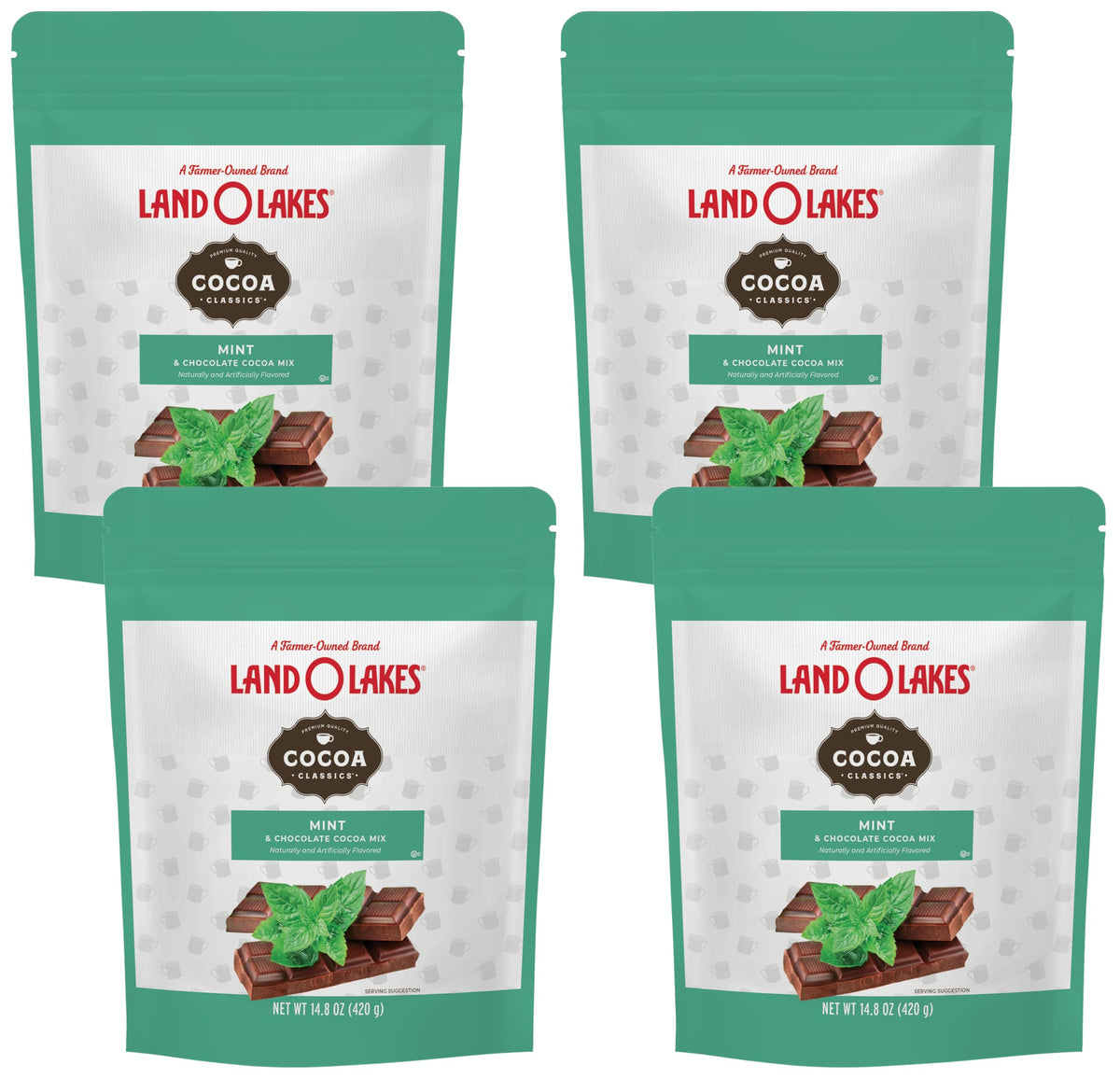 Land O Lakes Mint / 14.8 Ounce (Pack of 4) / Brown Cocoa