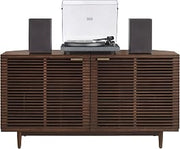 Crosley Furniture Cameron Corner Record Player Cabinet Turntable Stand, Storage for up to 230 Vinyl Records, Brown