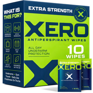 Clinical Strength Travel Antiperspirant and Deodorant Wipes for Men and Women by Stock Your Home – 1 Count (Pack of 10), Pack of 10