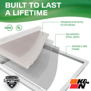 K&N 23.4" x 23.4" x 0.8" / Merv 13 / 1 Furnace Filters