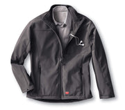 Men's Deluxe Soft Shell Jacket by Red Kap – Large, Polyester Fleece, Charcoal, Model JP68CH RG L