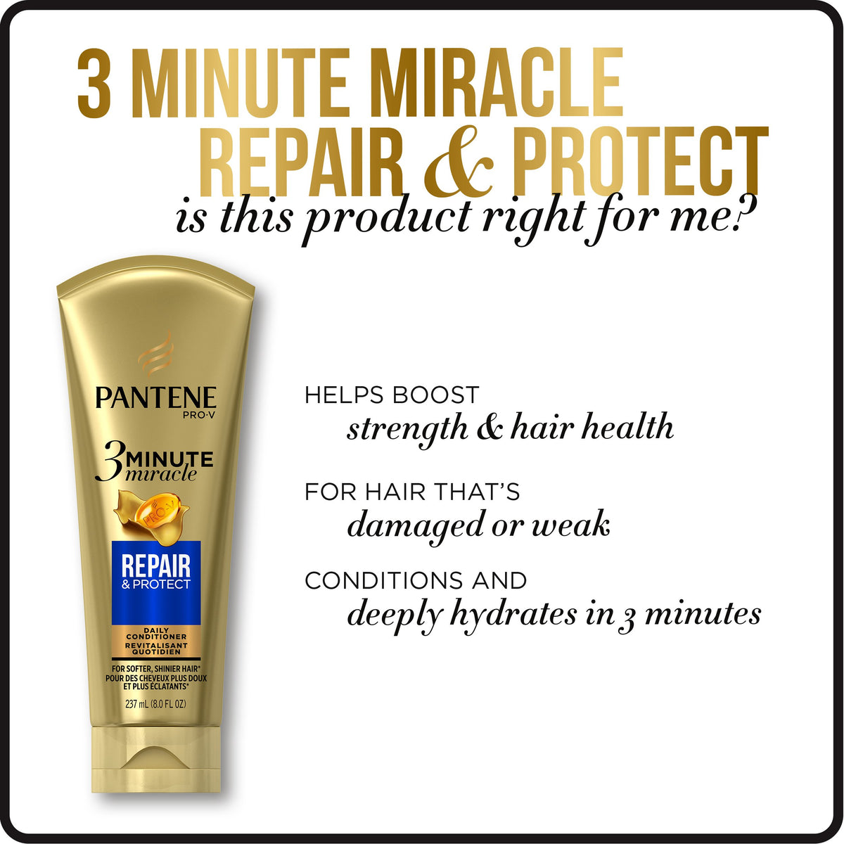 Pantene 6 Fl Oz (Pack of 1) / Repair and Protect Deep Conditioner - NEW / 1 Conditioners