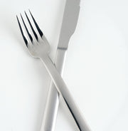 Still 18/10 Stainless Steel Flatware Solid Handle Table Knife by Fortessa – Table Knife, Stainless Steel, Silver, Pack of 12, Model 1.5.118.00.005