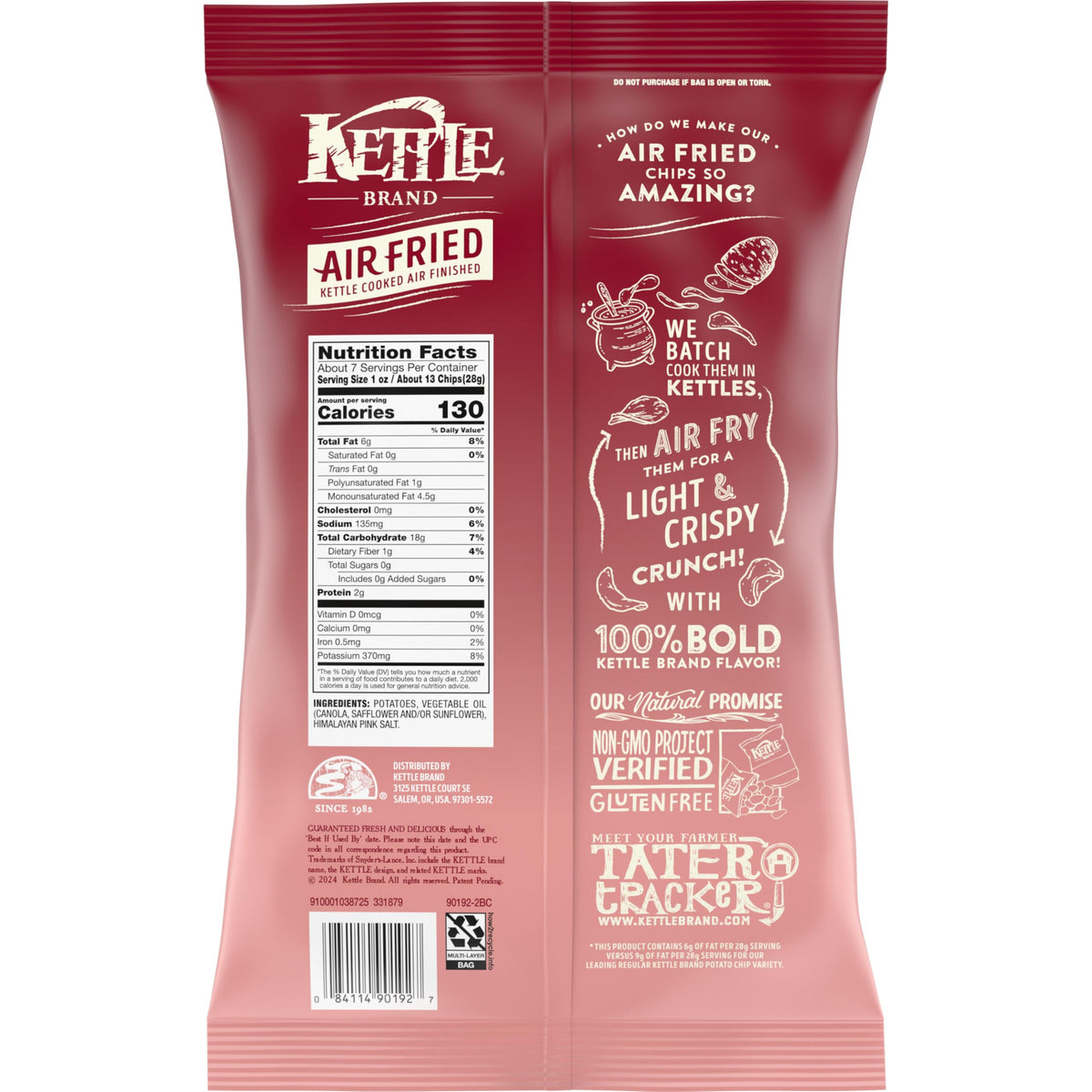 Kettle Brand Himalayan Salt / 6.5 Ounce (Pack of 1) / 1 Potato