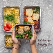 1 lb Small Aluminum Pans with Lids (50 Pack) by Stock Your Home – 1 lb, 16.0 ounces, Aluminum, Silver, Pack of 50