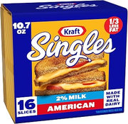 Kraft Singles Slices, 16 ct Pack, 2% Milk Reduced Fat American
